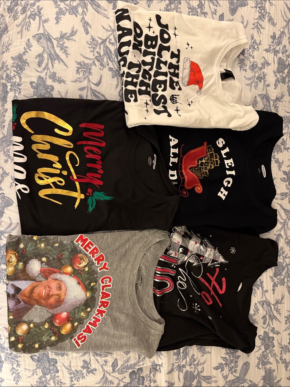 Christmas Graphic Tee - Black, White, Gray